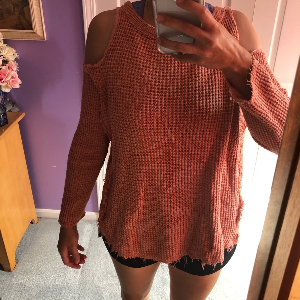 Free People Orange Sweater Size M